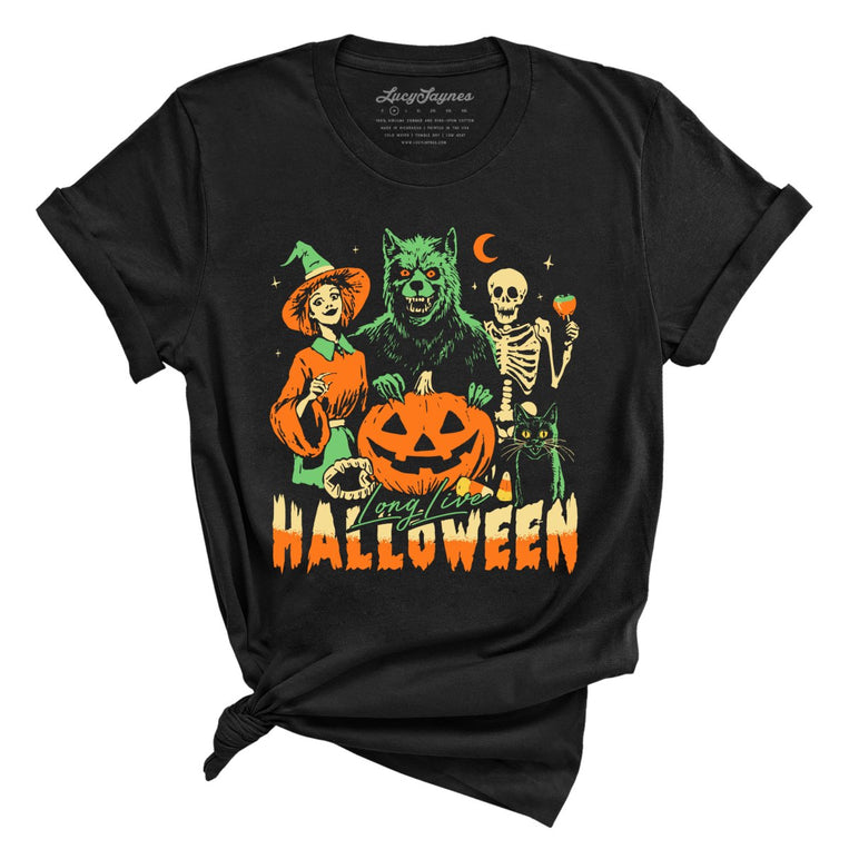 Long Live Halloween - Black - Full Front