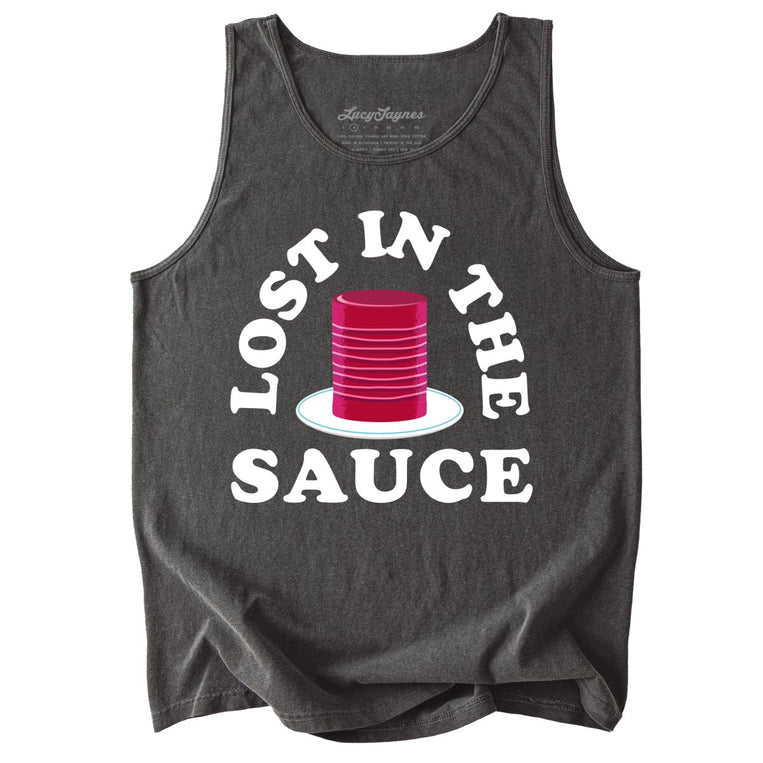 Lost In The Sauce Comfort Colors Graphic Tank Top - Pepper
