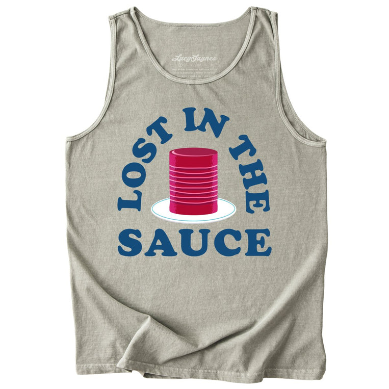 Lost In The Sauce Comfort Colors Graphic Tank Top - Sandstone