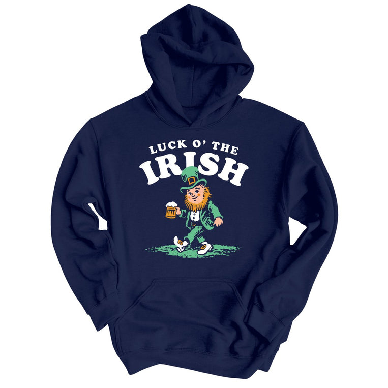 Luck O' The Irish - Navy - Unisex Hoodie