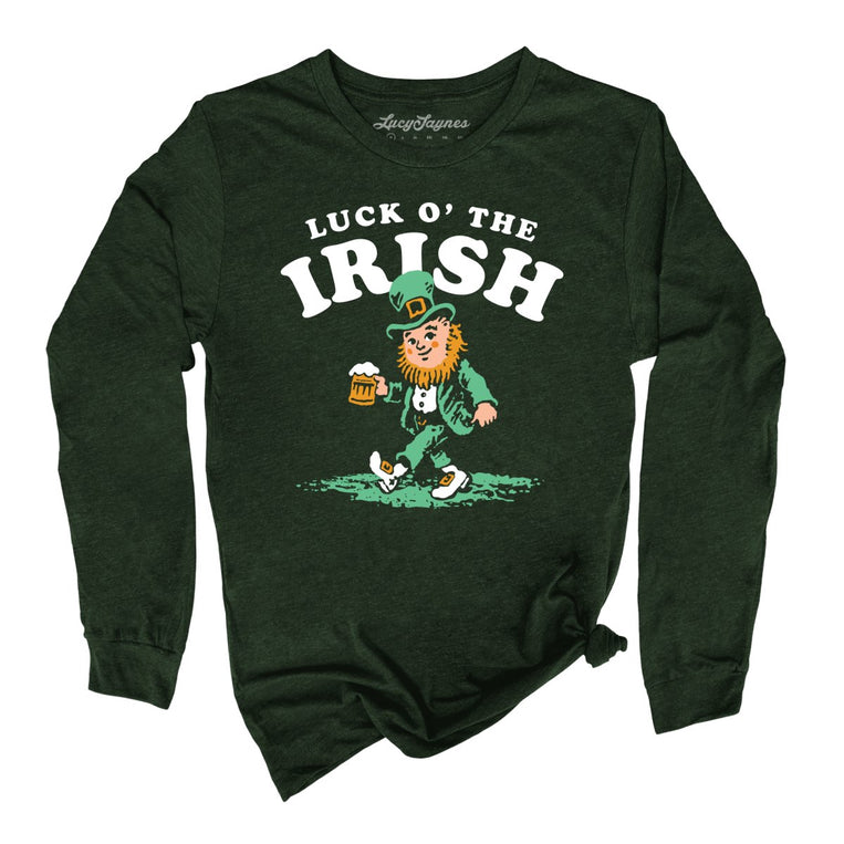 Luck O' The Irish - Heather Forest - Unisex Long Sleeve T-Shirt