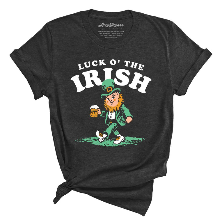 Luck O' The Irish - Dark Grey Heather - Unisex T-Shirt