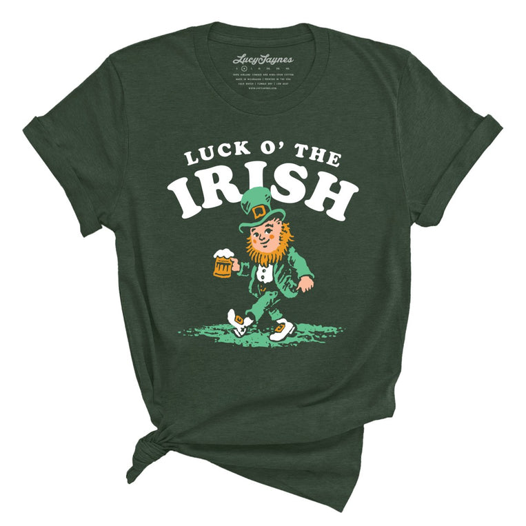 Luck O' The Irish - Heather Forest - Unisex T-Shirt