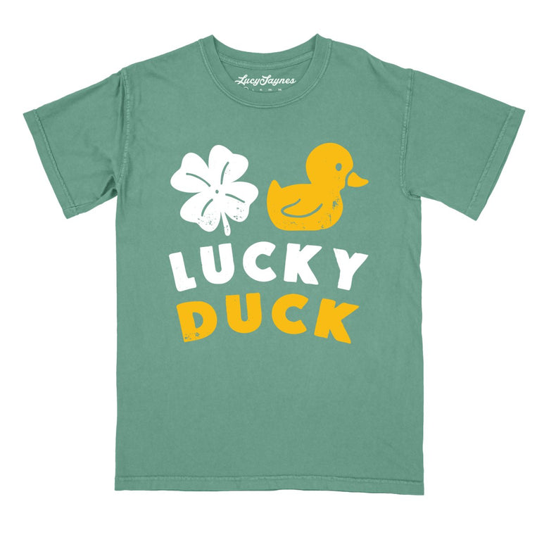 Lucky Duck - Light Green - Comfort Colors Tee