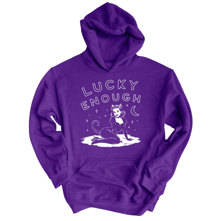 Lucky Enough - Purple - Unisex Hoodie