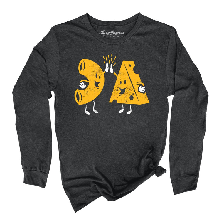 Mac And Cheese High Five - Dark Grey Heather - Full Front