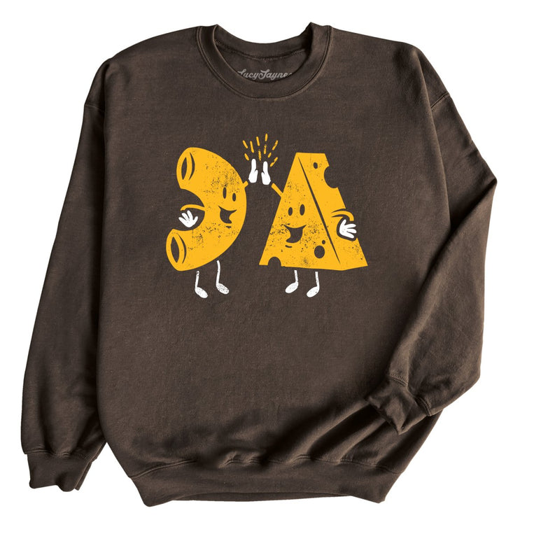 Mac And Cheese High Five - Dark Chocolate - Unisex Sweatshirt
