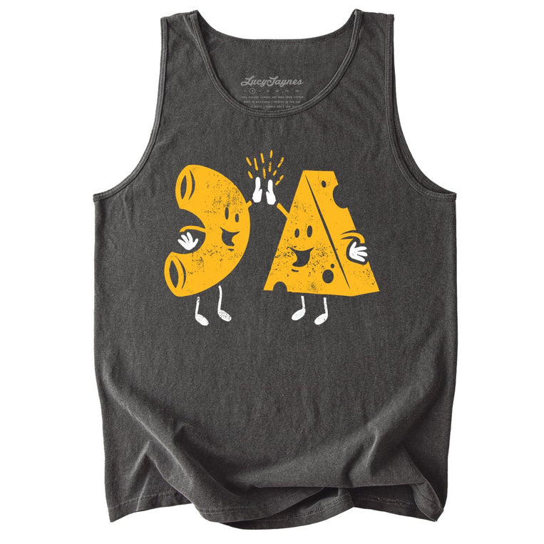 Mac And Cheese High Five Comfort Colors Graphic Tank Top - Pepper