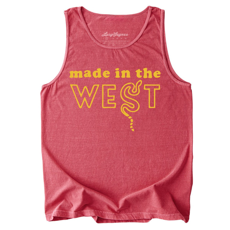 Made In The West Comfort Colors Graphic Tank Top - Crimson