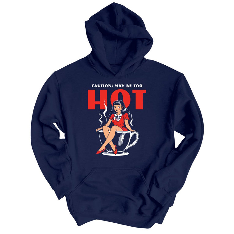 May Be Too Hot Coffee Pinup - Navy - Front