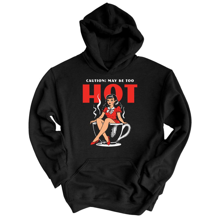 May Be Too Hot Coffee Pinup - Black - Front