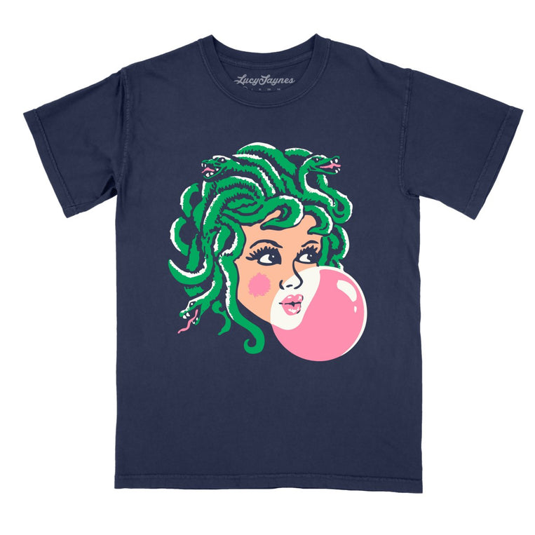 Medusa Bubblegum - True Navy - Comfort Colors Tee