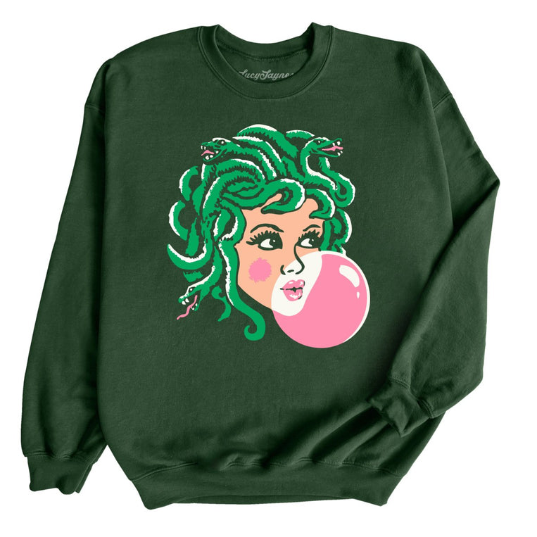 Medusa Bubblegum - Forest Green - Unisex Sweatshirt