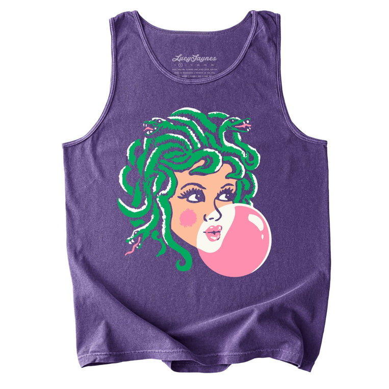 Medusa Bubblegum Comfort Colors Graphic Tank Top - Grape