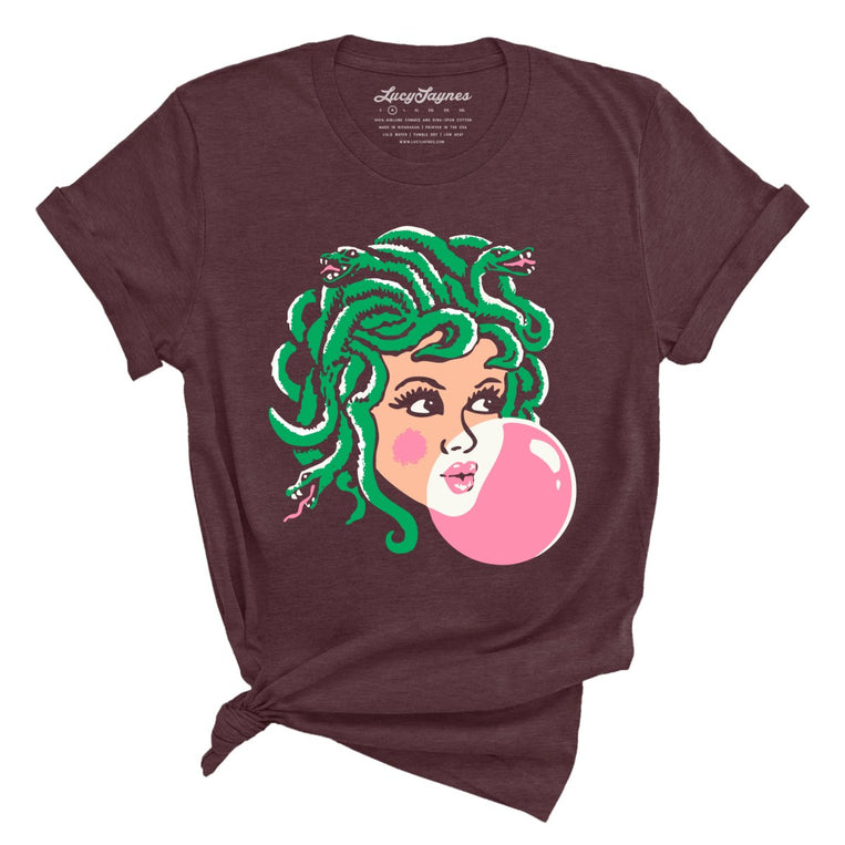 Medusa Bubblegum - Heather Maroon - Unisex T-Shirt
