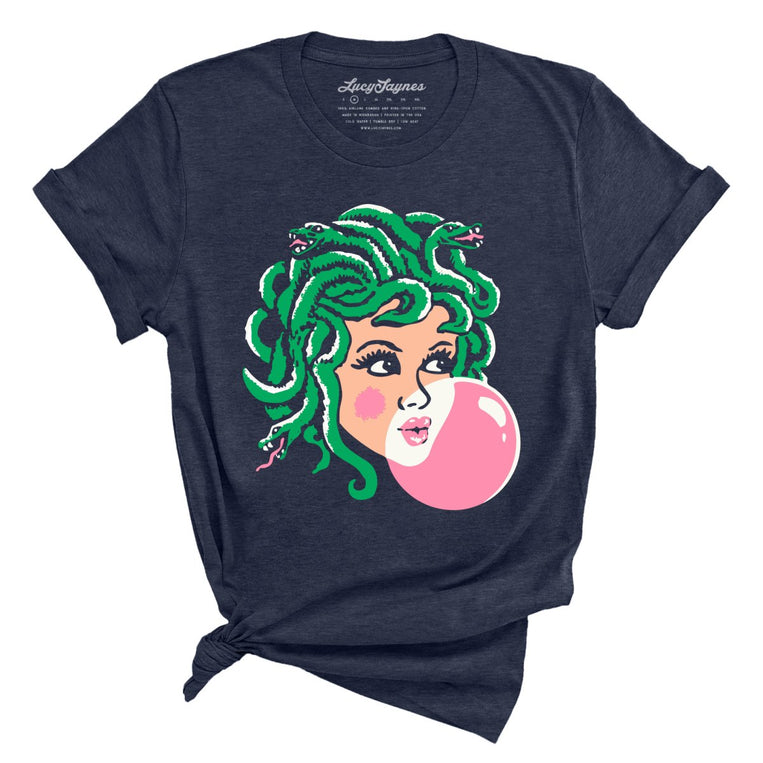 Medusa Bubblegum - Heather Midnight Navy - Unisex T-Shirt