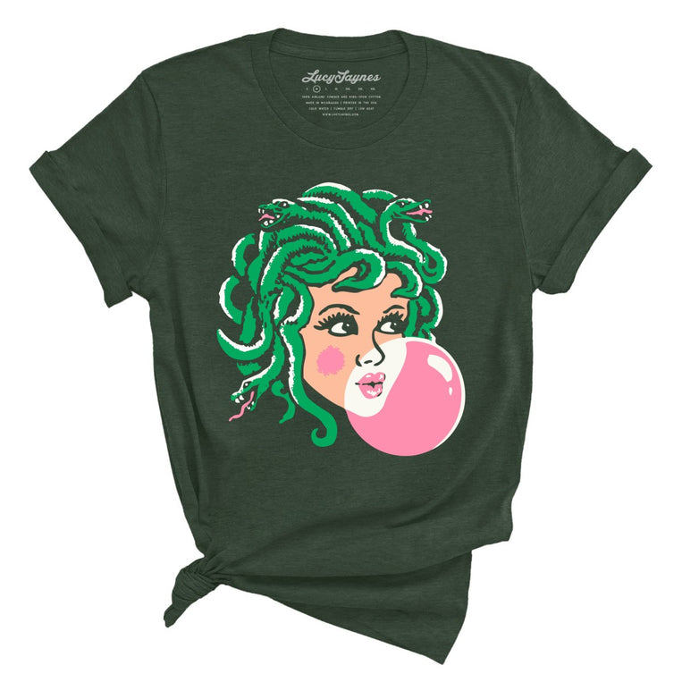 Medusa Bubblegum - Heather Forest - Unisex T-Shirt