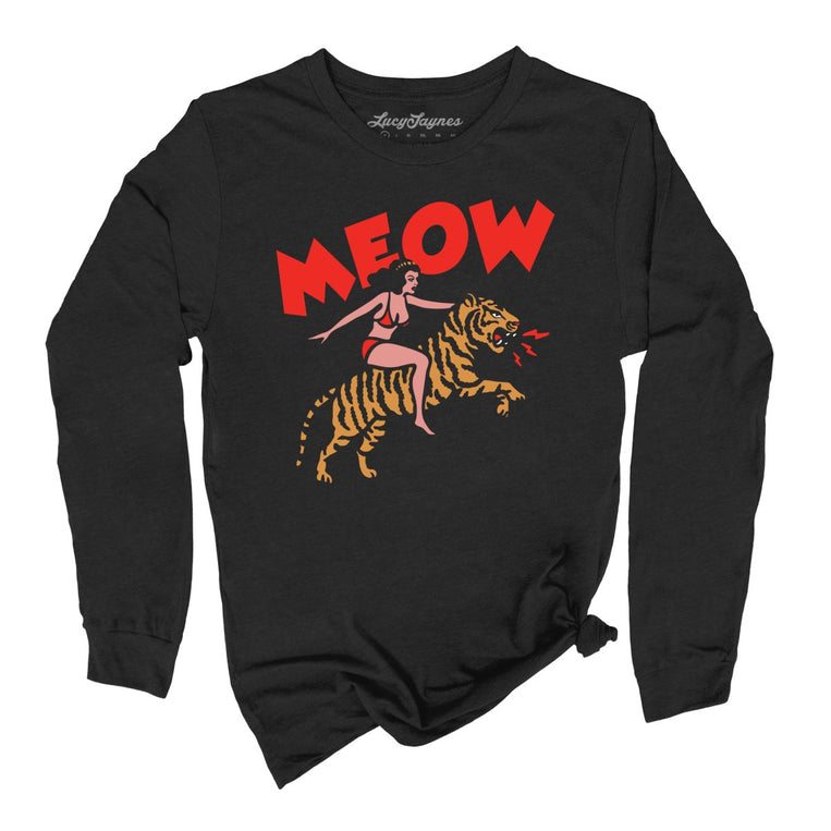 Meow Tiger - Black - Front