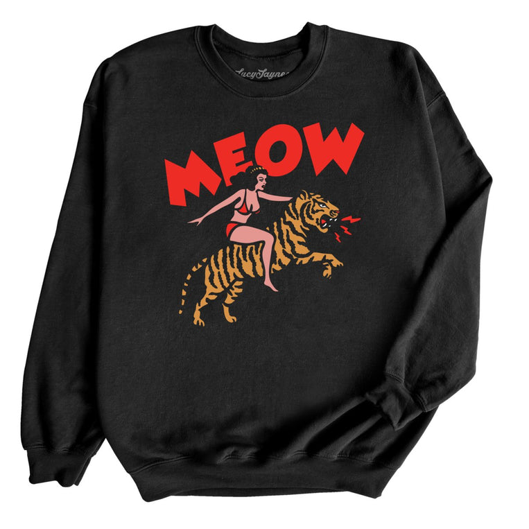 Meow Tiger - Black - Front