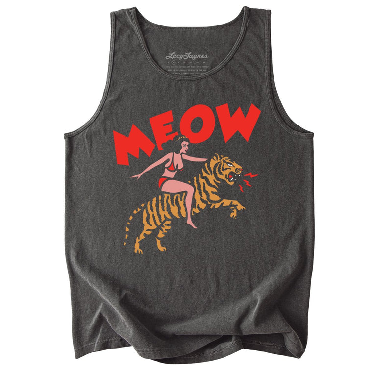 Meow Tiger Comfort Colors Graphic Tank Top