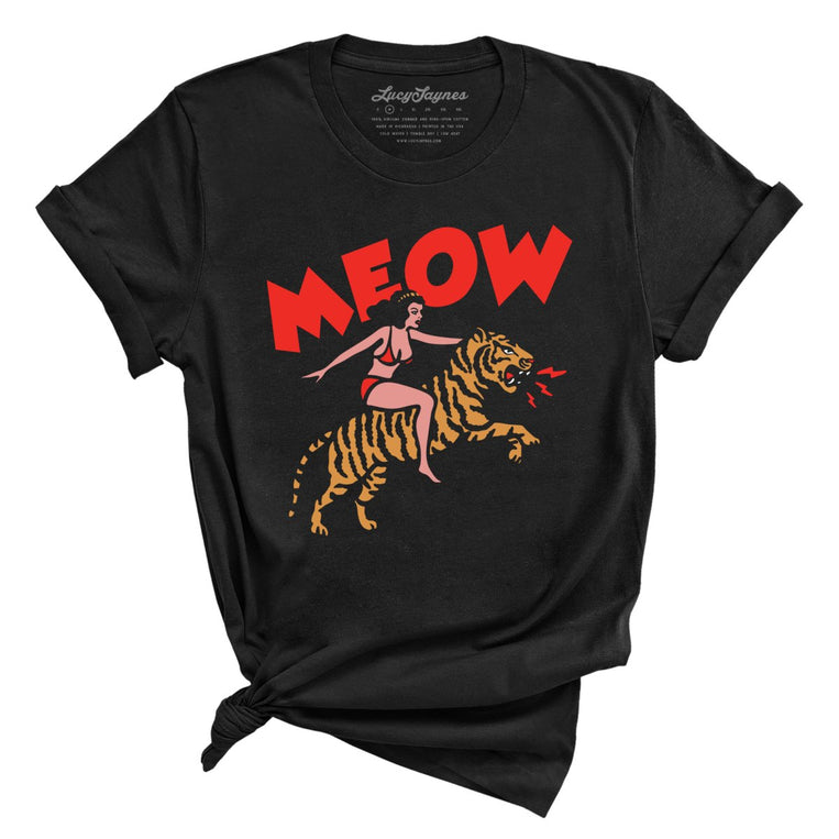 Meow Tiger - Black - Front