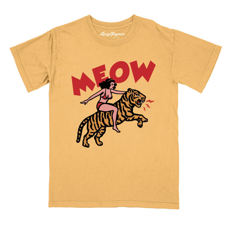 Meow Tiger - Mustard - Comfort Colors Tee
