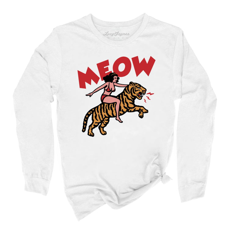 Meow Tiger - White - Front