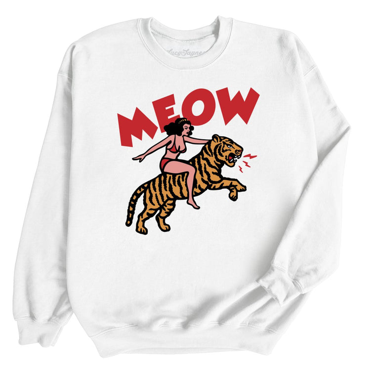 Meow Tiger - White - Front