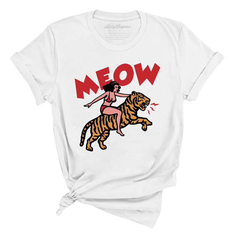 Meow Tiger - White - Front