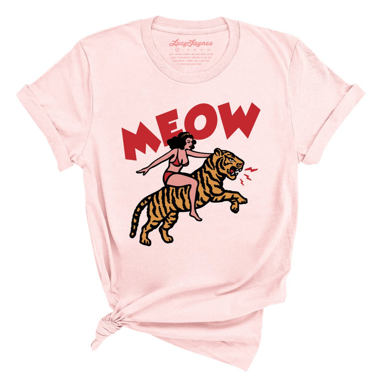 Meow Tiger - Soft Pink - Front