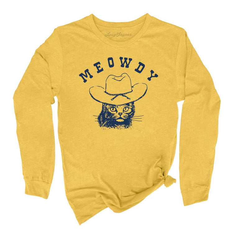 Meowdy - Heather Yellow Gold - Full Front