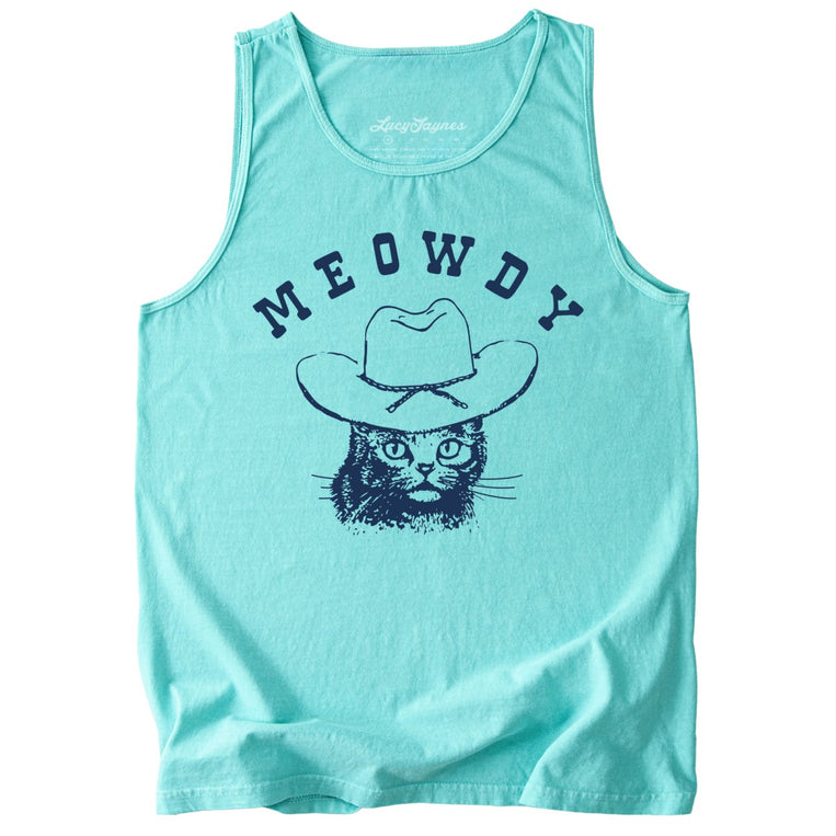 Meowdy Comfort Colors Graphic Tank Top - Chalky Mint