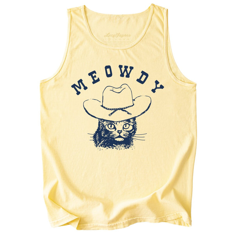 Meowdy Comfort Colors Graphic Tank Top - Butter