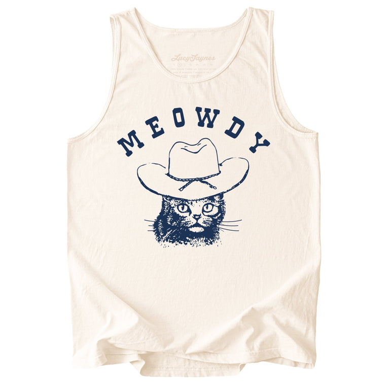 Meowdy Comfort Colors Graphic Tank Top - Ivory