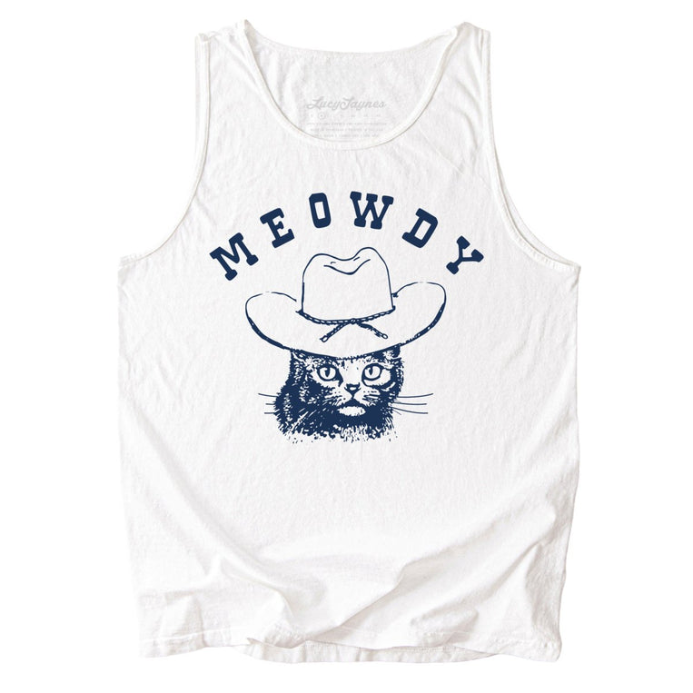 Meowdy Comfort Colors Graphic Tank Top - White