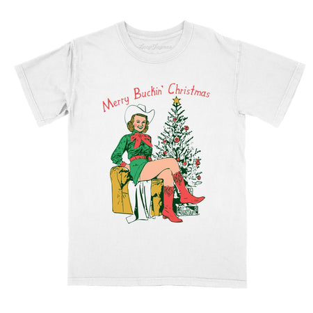 Merry Buckin' Christmas Comfort Colors Tee