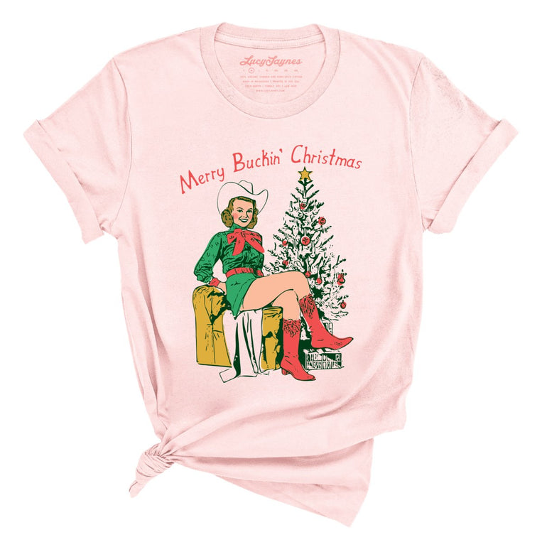 Merry Buckin' Christmas - Soft Pink - Full Front