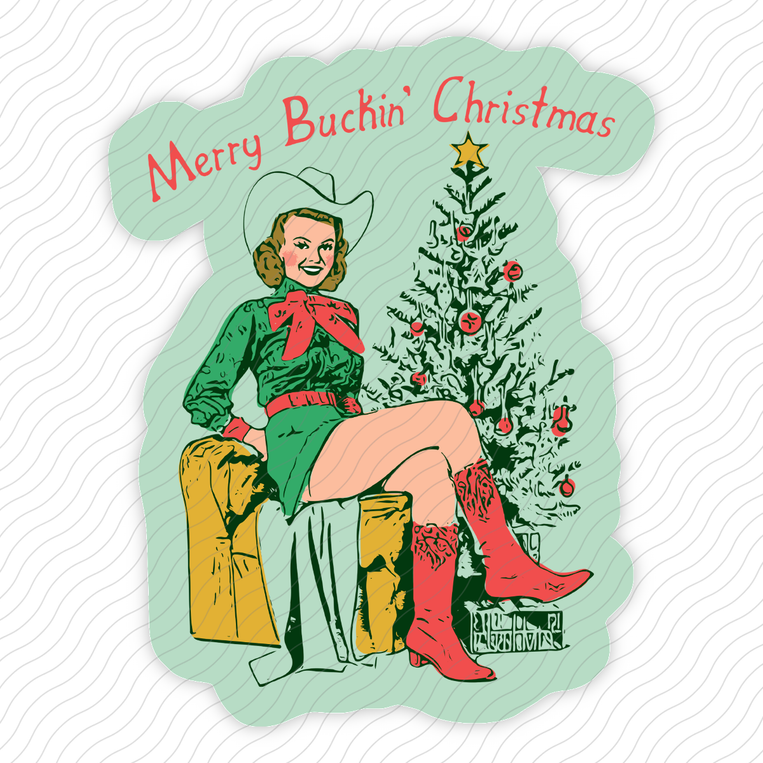 Merry Buckin' Christmas - Sticker