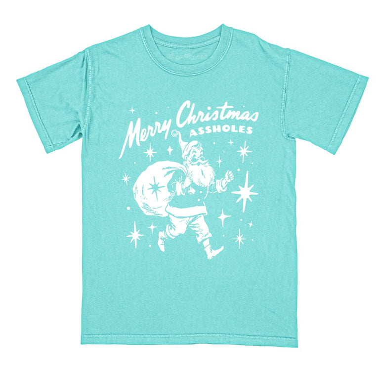 Merry Christmas Assholes - Chalky Mint - Comfort Colors Tee