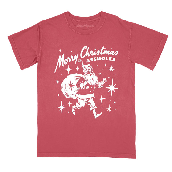 Merry Christmas Assholes Comfort Colors Tee
