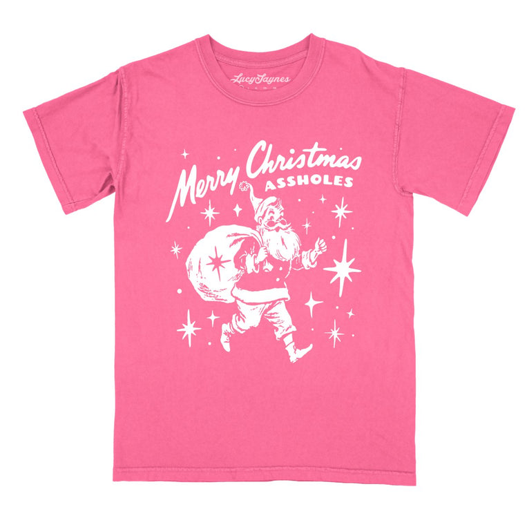 Merry Christmas Assholes - Crunchberry - Comfort Colors Tee