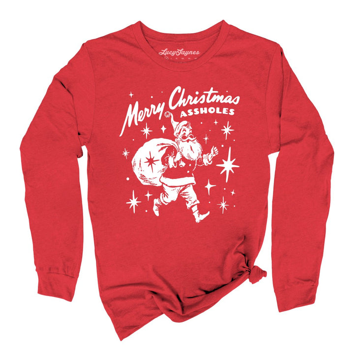 Merry Christmas Assholes Long Sleeve Tee