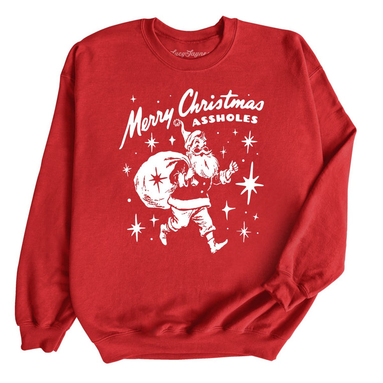 Merry Christmas Assholes - Red - Unisex Sweatshirt