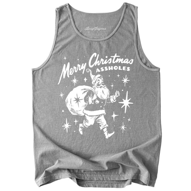 Merry Christmas Assholes - Grey - Tank Top