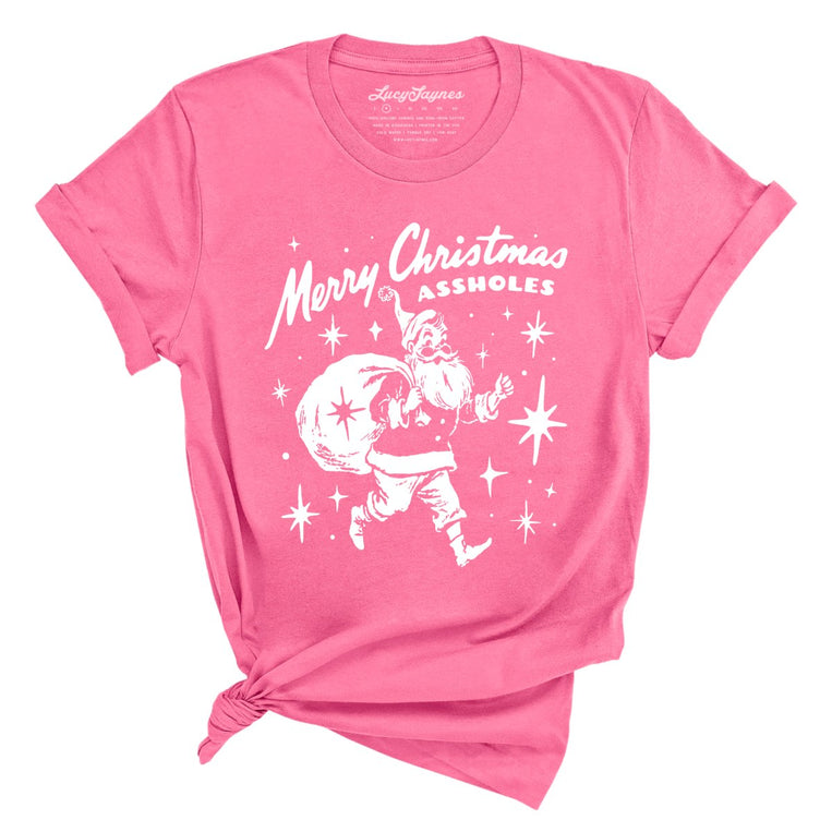 Merry Christmas Assholes - Charity Pink - Unisex T-Shirt