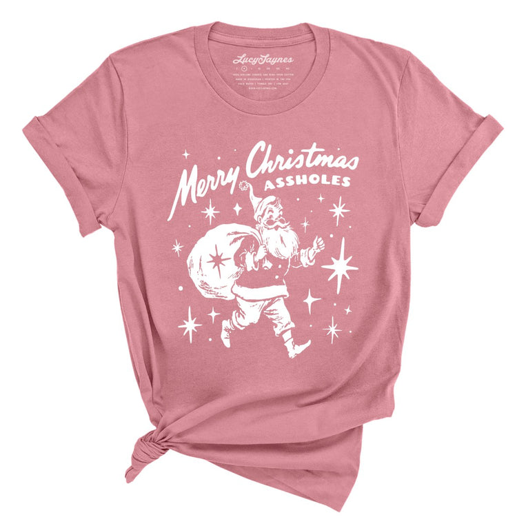 Merry Christmas Assholes - Mauve - Unisex T-Shirt
