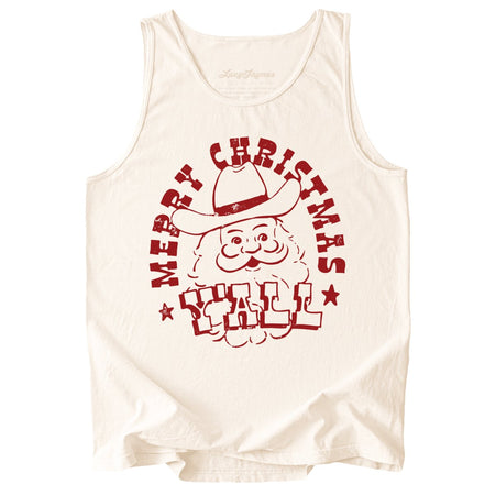 Merry Christmas Y'all Comfort Colors Tank Top