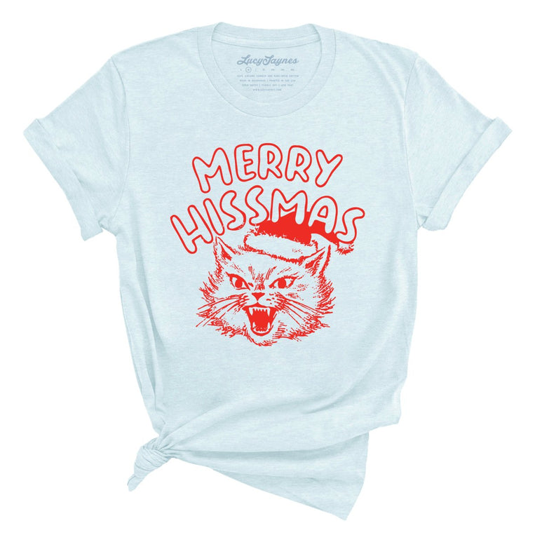 Merry Hissmas - Heather Ice Blue - Unisex T-Shirt