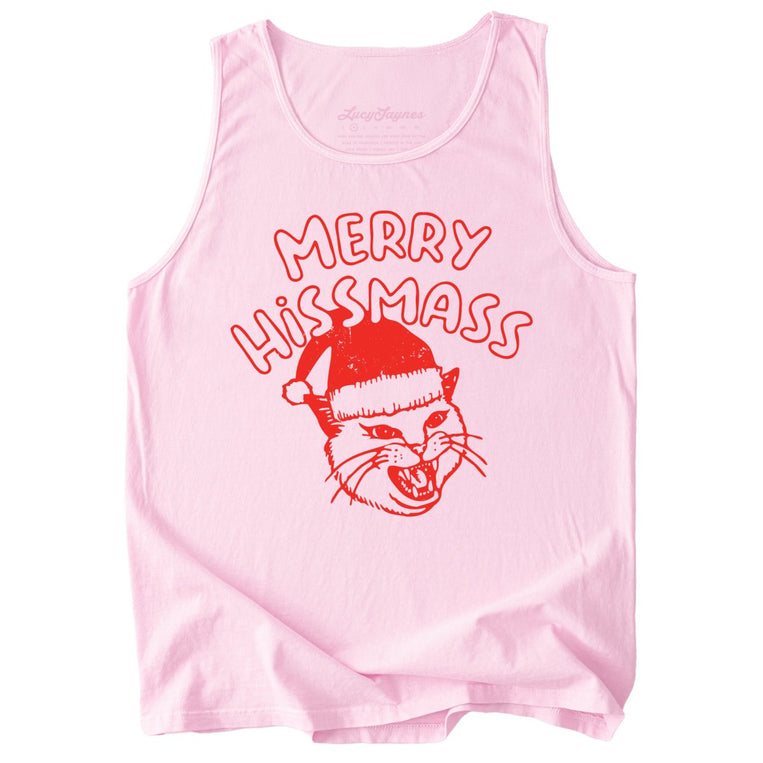 Merry Hissmass Comfort Colors Graphic Tank Top - Blossom
