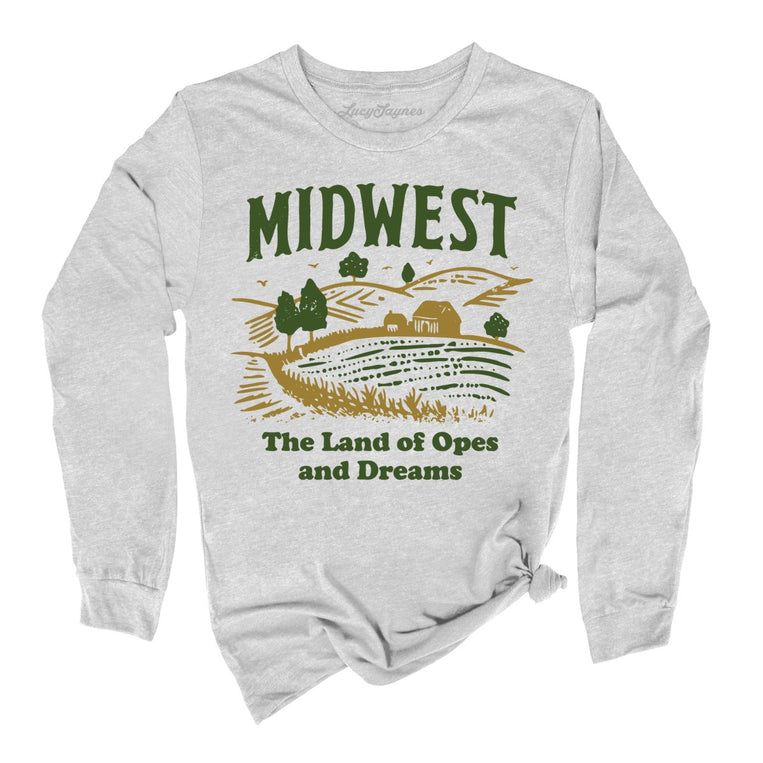 Midwest Land of Opes and Dreams - Athletic Heather - Full Front